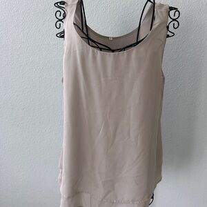 Elegant Cream Sleeveless Top